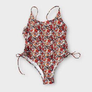 Shein floral print one piece swimsuit Size L